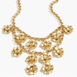 J. Crew Statement Gold Flower Necklace